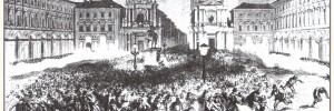 Strage di Piazza San Carlo Incisione di Godefroy Durand